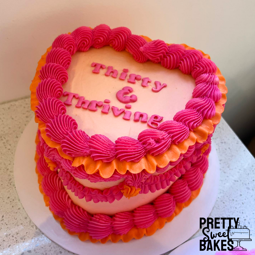 Vintage Heart Cake Large