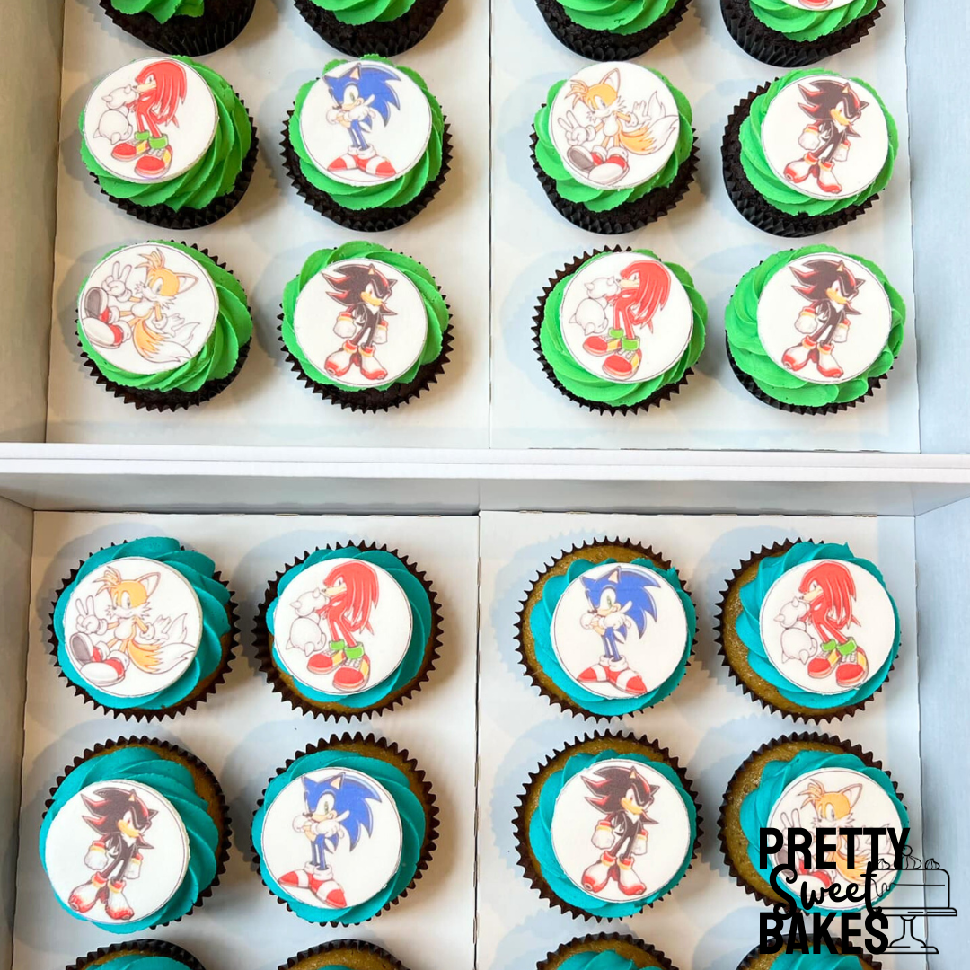 Edible Image Fondant Topper Cupcakes