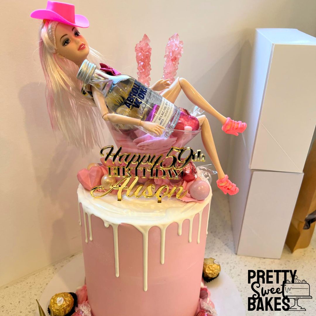 Boozy Barbie Cake