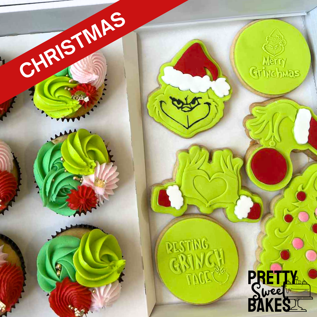 Grinchmas Cupcakes and Cookies (Box of 12)