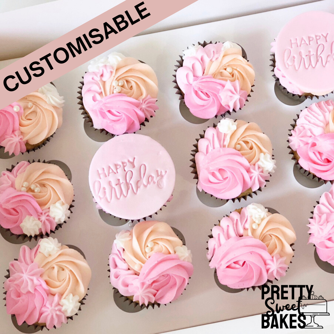 Cupcakes (Box of 12) + Fondant Toppers