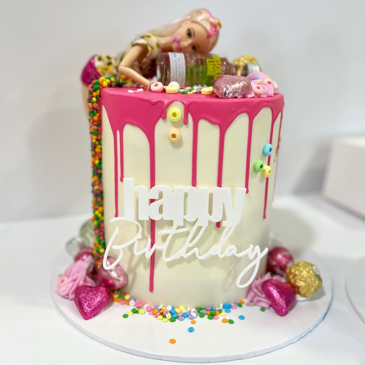Boozy Barbie Cake
