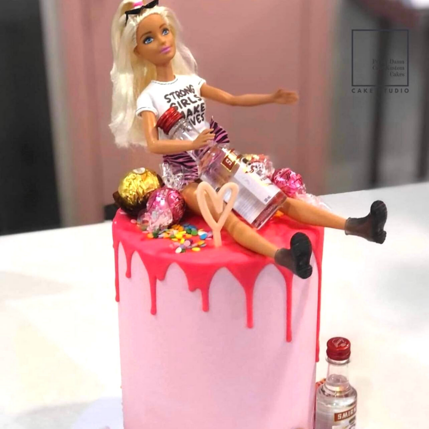 Boozy Barbie Cake