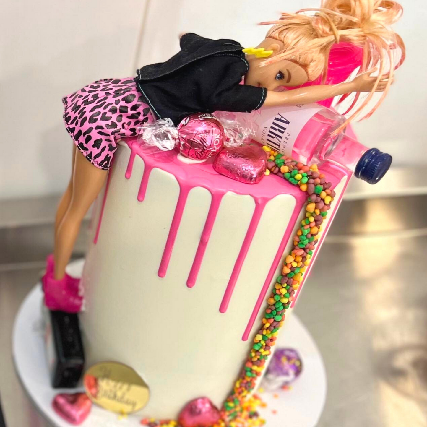 Boozy Barbie Cake