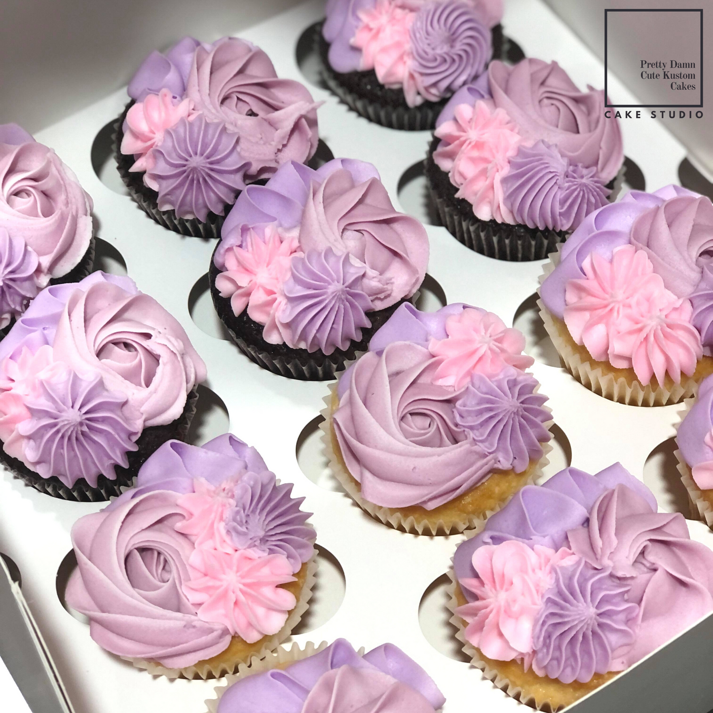Coloured Cupcakes (Box of 12)