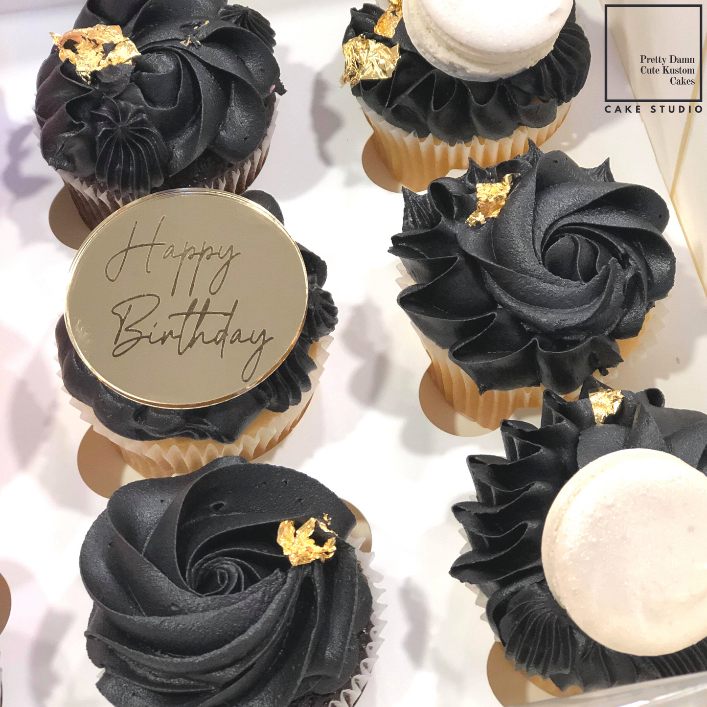 Cupcakes (Box of 12) + Macarons