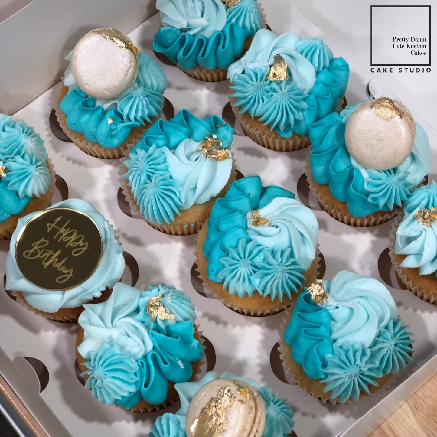 Cupcakes (Box of 12) + Macarons