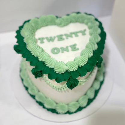 Vintage Heart Cake Small