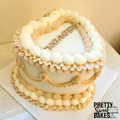 Vintage Heart Cake Small