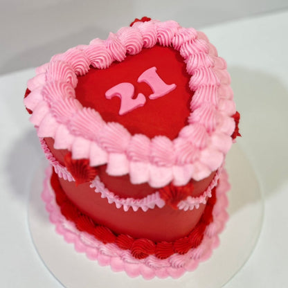 Vintage Heart Cake Small