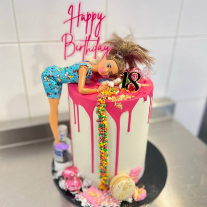 Boozy Barbie Cake