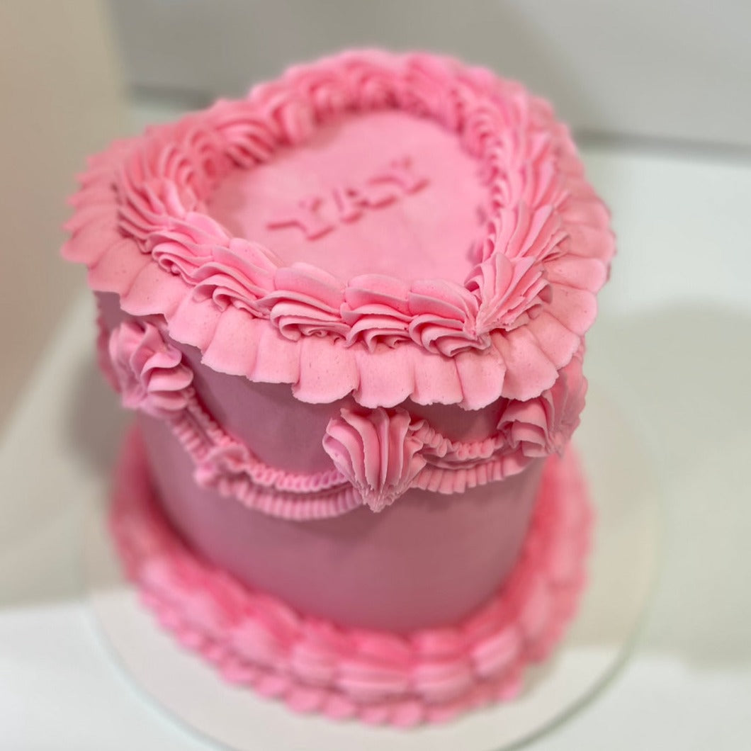 Vintage Heart Cake Small