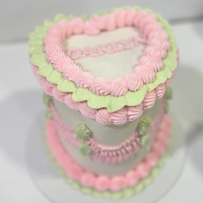 Vintage Heart Cake Small