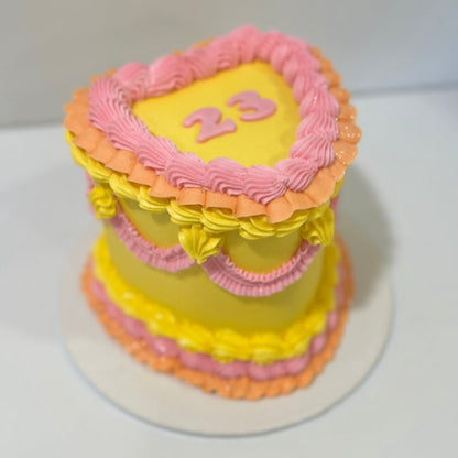 Vintage Heart Cake Small