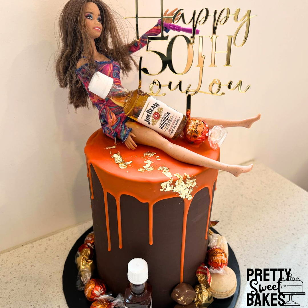 Boozy Barbie Cake