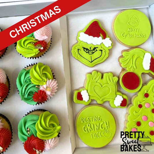 Grinchmas Cupcakes and Cookies (Box of 12)
