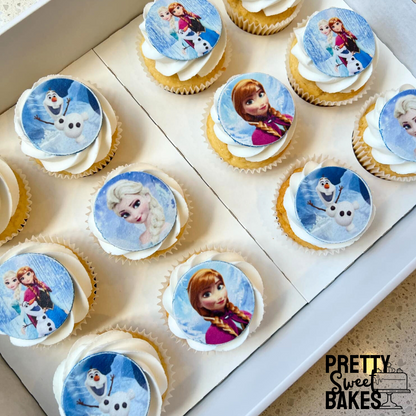 Edible Image Fondant Topper Cupcakes