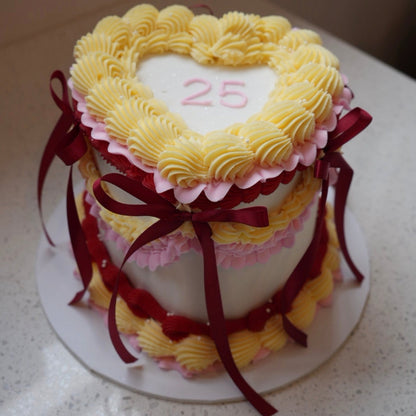 Vintage Heart Cake Small
