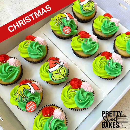 Grinchmas Cupcakes (Box of 12)