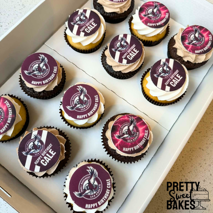 Edible Image Fondant Topper Cupcakes