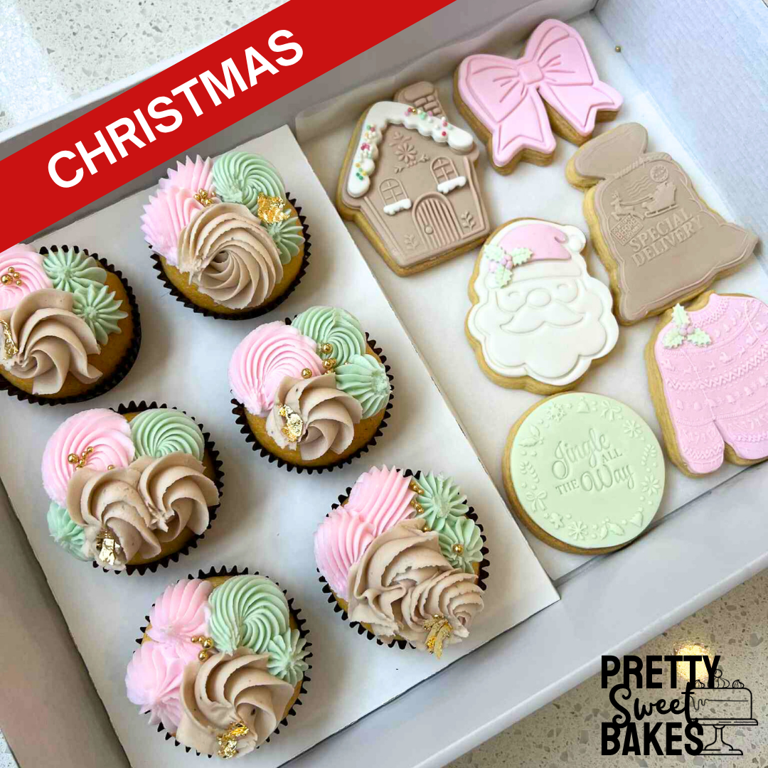 Merry Little Christmas Cupcakes & Cookies (Box of 12)