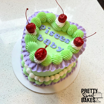 Vintage Heart Cake Small