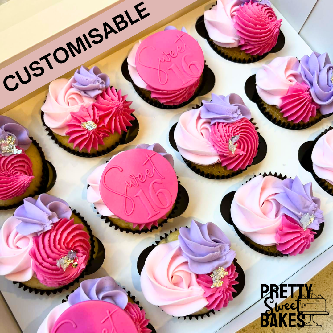 Cupcakes (Box of 12) + Fondant Toppers