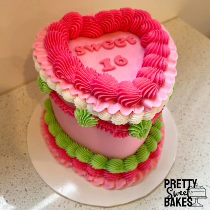 Vintage Heart Cake Small