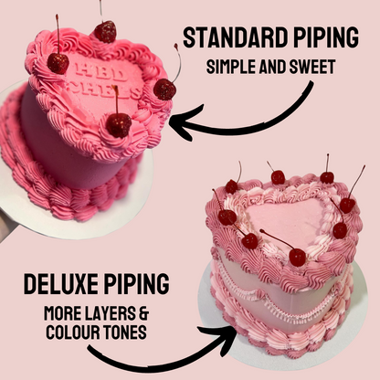 Vintage Heart Cake Small