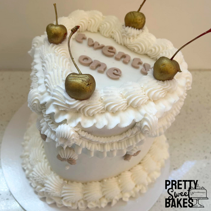 Vintage Heart Cake Small