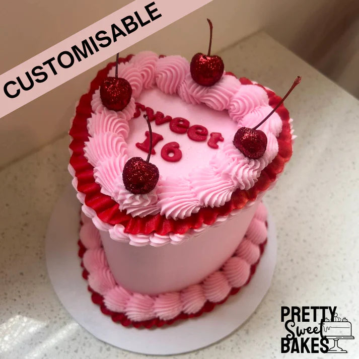 Vintage Heart Cake Small