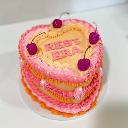 Vintage Heart Cake Small