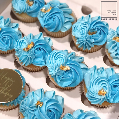 Cupcakes (Box of 12) + Gold Topper