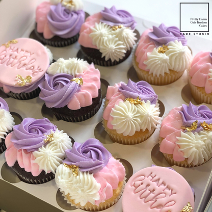 Cupcakes (Box of 12) + Fondant Toppers