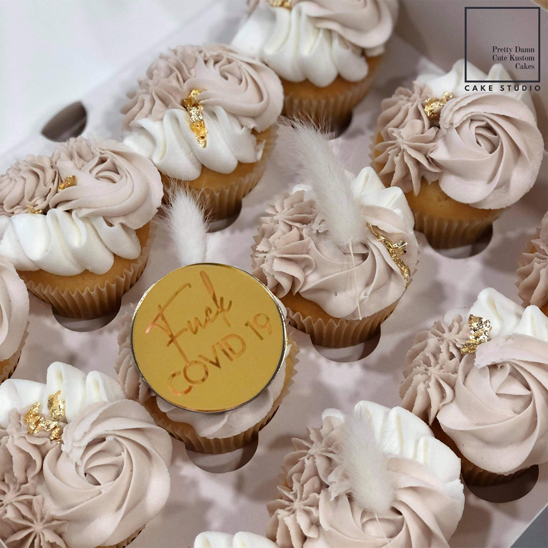 Cupcakes (Box of 12) + Gold Topper