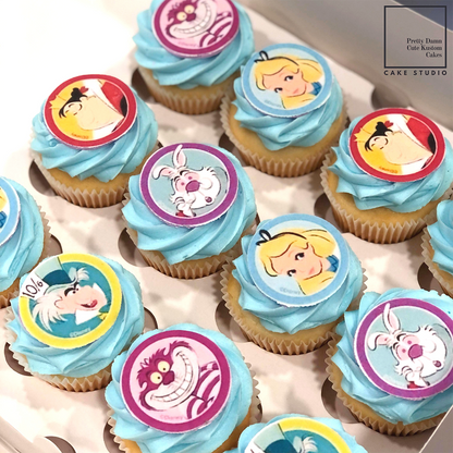 Edible Image Fondant Topper Cupcakes