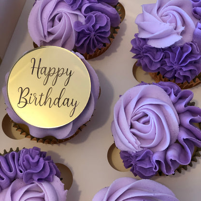 Cupcakes (Box of 12) + Gold Topper