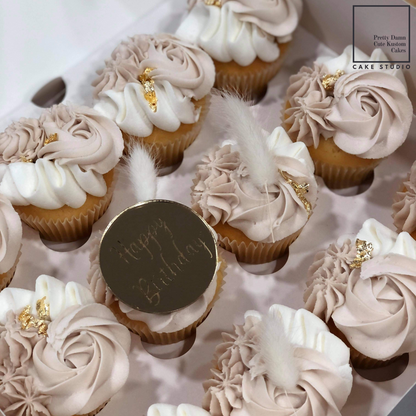 Cupcakes (Box of 12) + Gold Topper