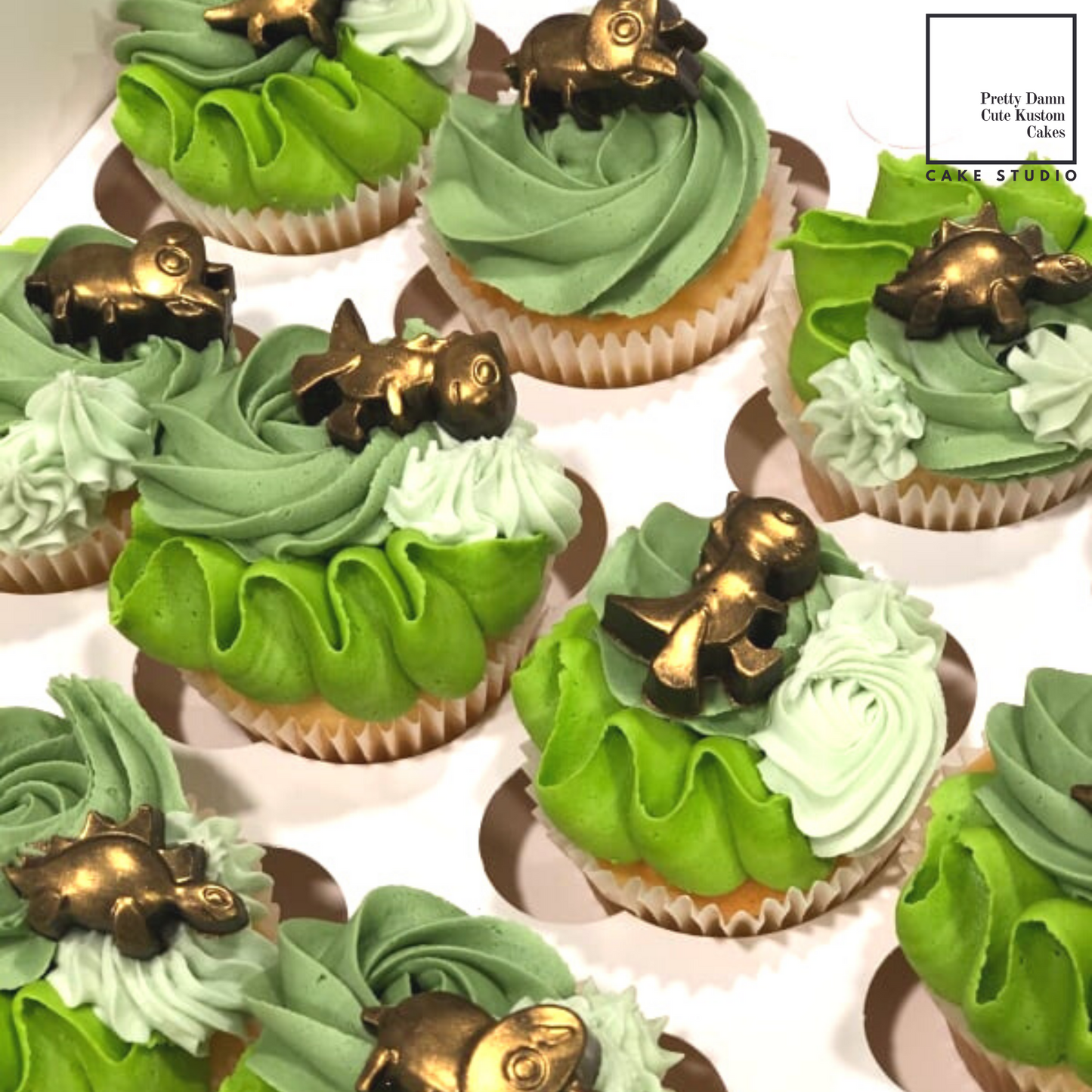 Delightful Dinosaur Cupcakes (Box of 12)
