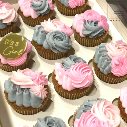 Cupcakes (Box of 12) + Gold Topper