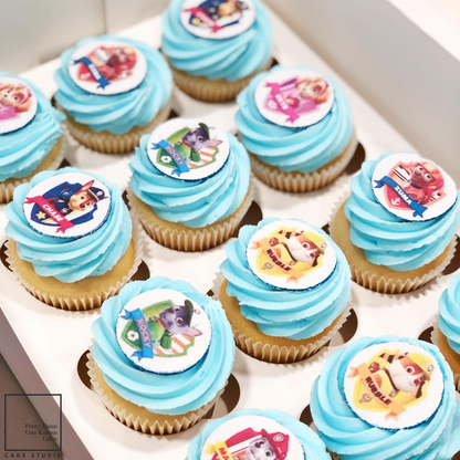 Edible Image Fondant Topper Cupcakes